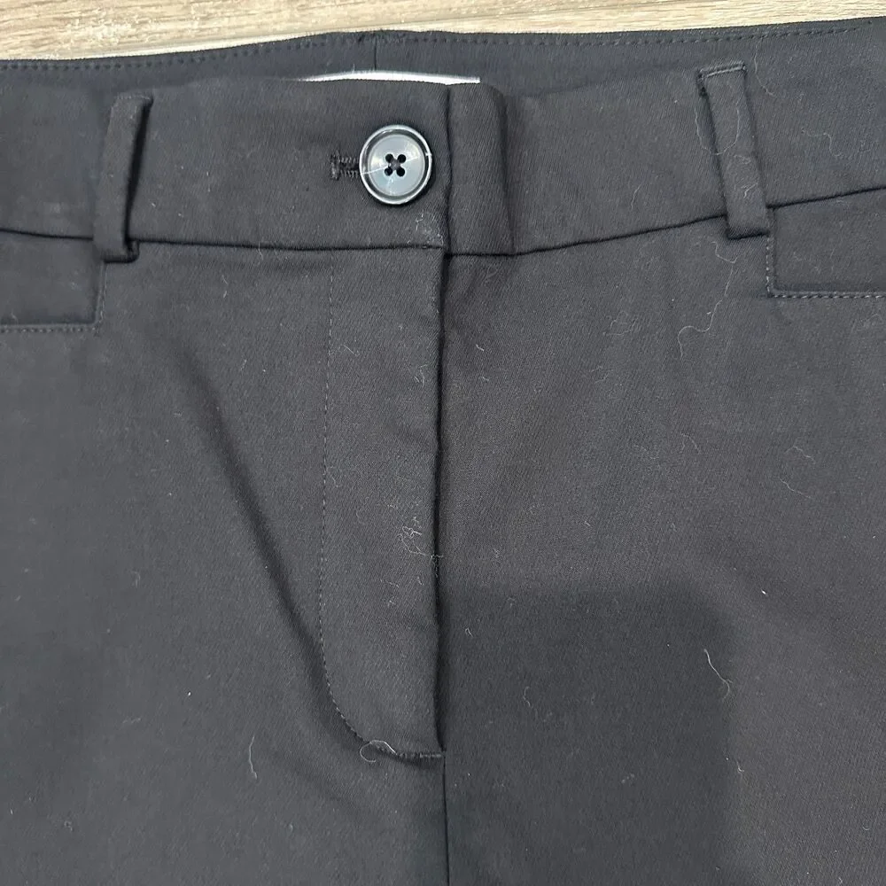 Black Stretch Ankle Dress Pants Sutton Skinny Trousers Size 8